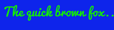 Image with Font Color 12EB07 and Background Color 0E24EB